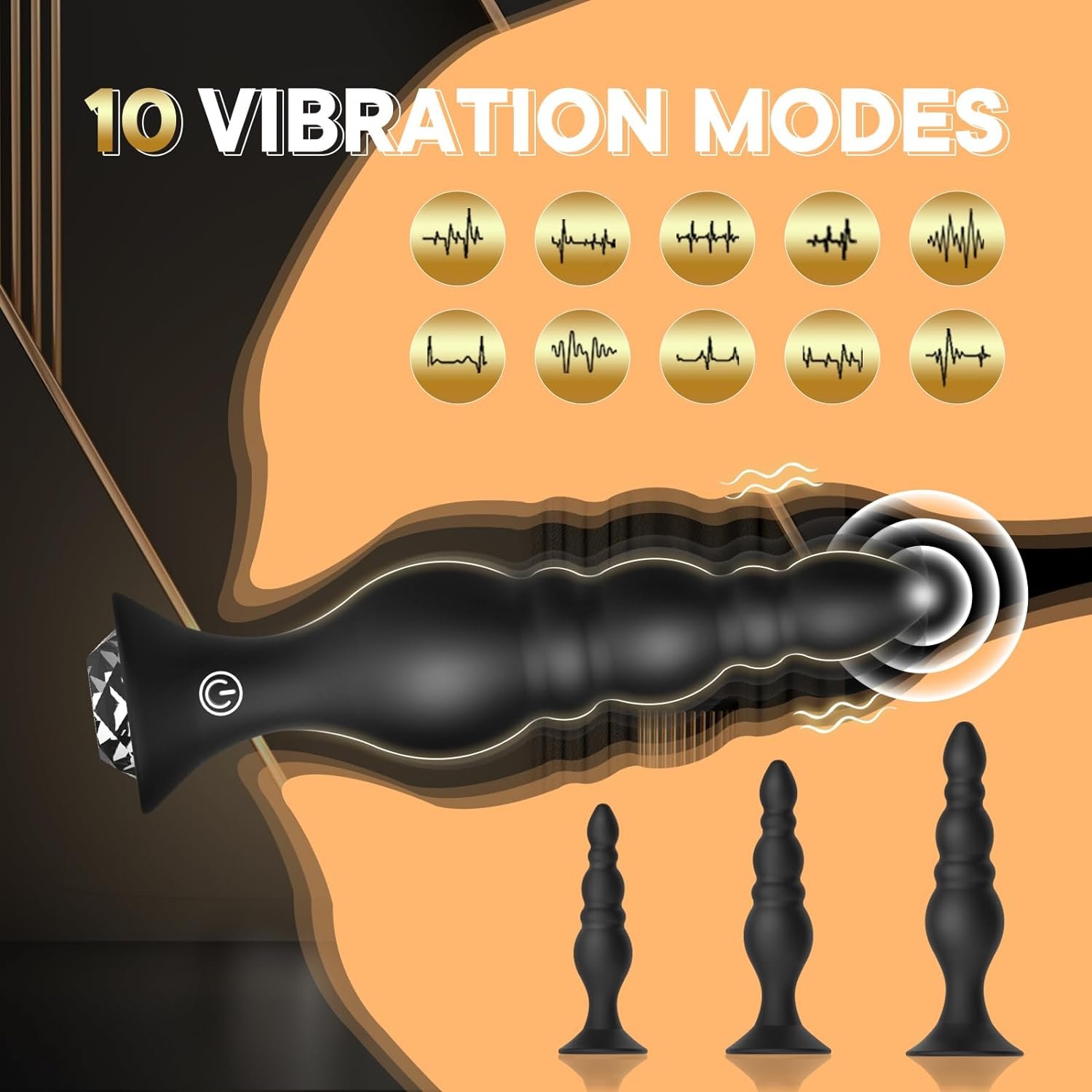 4PCS Anal Beads Anal Plug Remote Control Adult Sex Toys 10 Vibration Modes Prostate Massager Vibrating Butt Plug Anal Toys