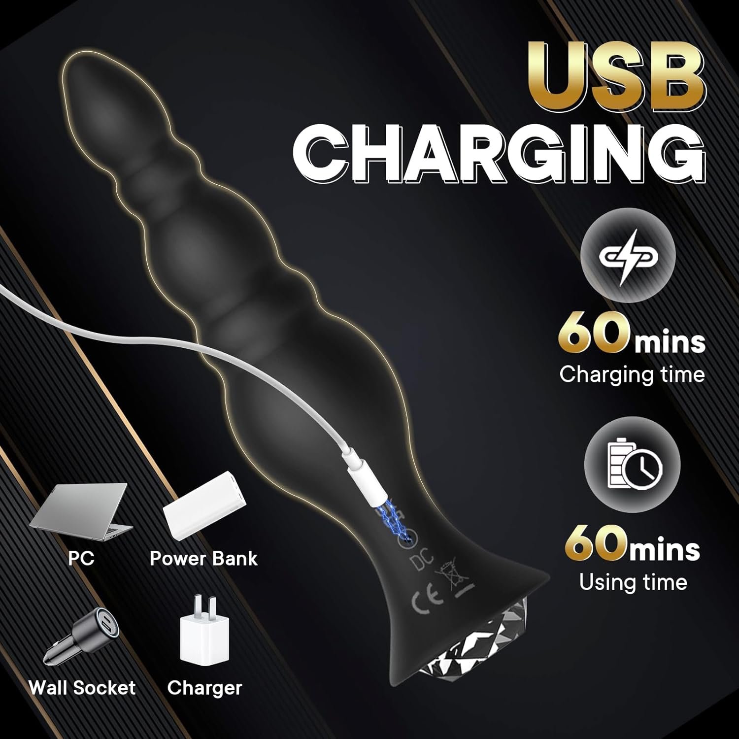 4PCS Anal Beads Anal Plug Remote Control Adult Sex Toys 10 Vibration Modes Prostate Massager Vibrating Butt Plug Anal Toys