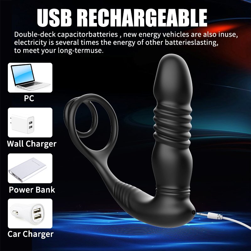 Wholesale Aluminum Inflatable Butt Plugs Telescopic Frequency Penetration Ass Anal Butt Plugs For Couple