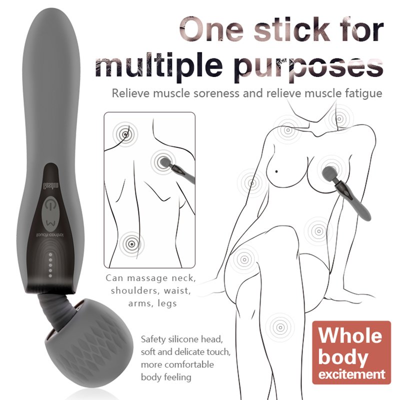 Factory Sale G-Spot Big AV Vibrator 5 Kinds Frequency Power Vibrator Double Motor AV Wand Masturbation Dildo Sex Toy for Women