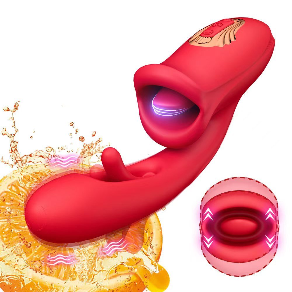 Best sale 3 IN 1 Vibrator with Tongue Licking Vibrating and Flapping Clitoral Vibrators Adult Sex Toys for Women