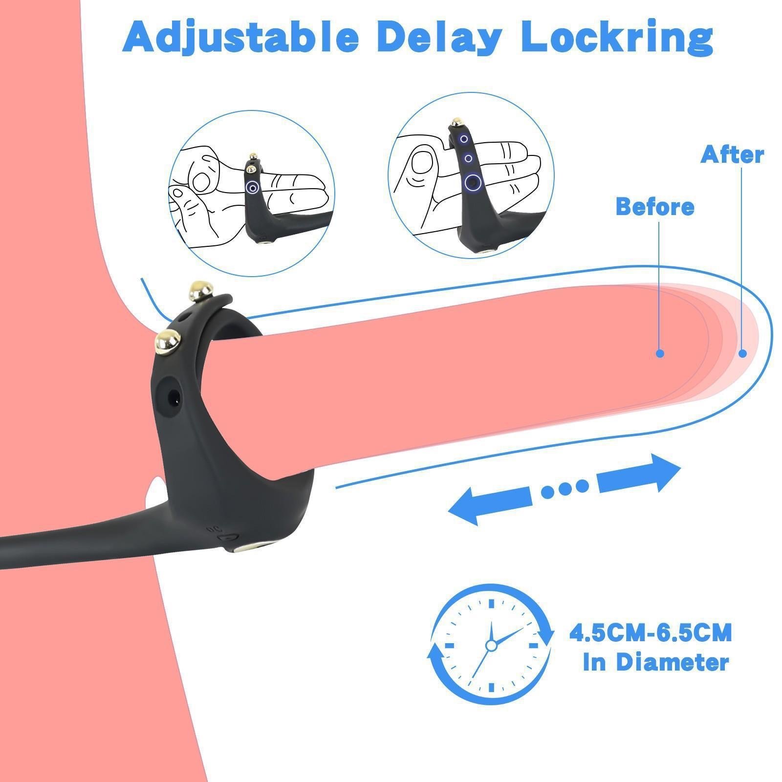 2024 New Design Remote Control Adjustable Size Anal Plug Vibrating Cock Ring Sex Toys For Men