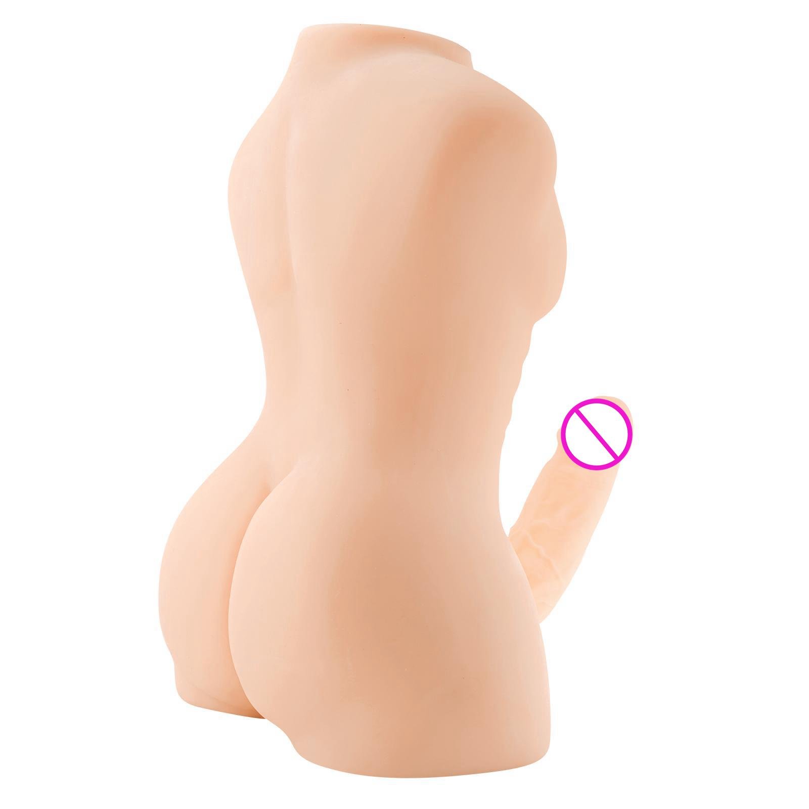 6.4Kg/14Lb Artificial Realistic Silicone Torso Transgender Sex Doll Huge Dildo Vagina G-spot Penis Sex Toy For Women Men Lesbian