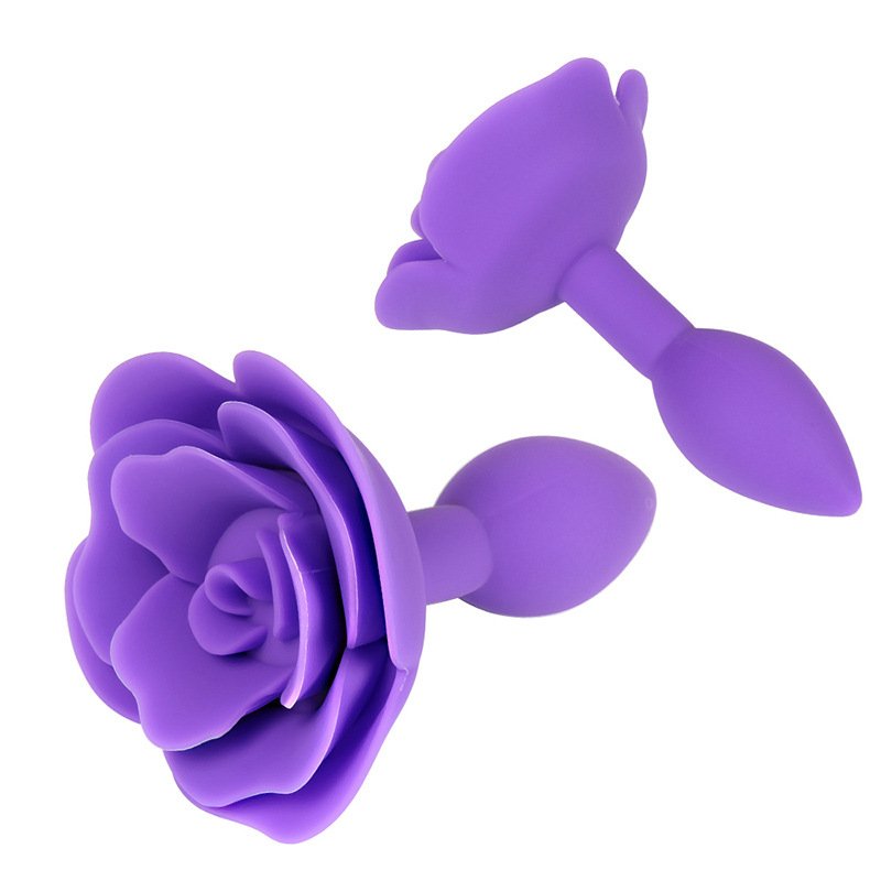 Silicone Butt Plug Rose Flower Adult Toy Rose Anal Plugs Sex Products