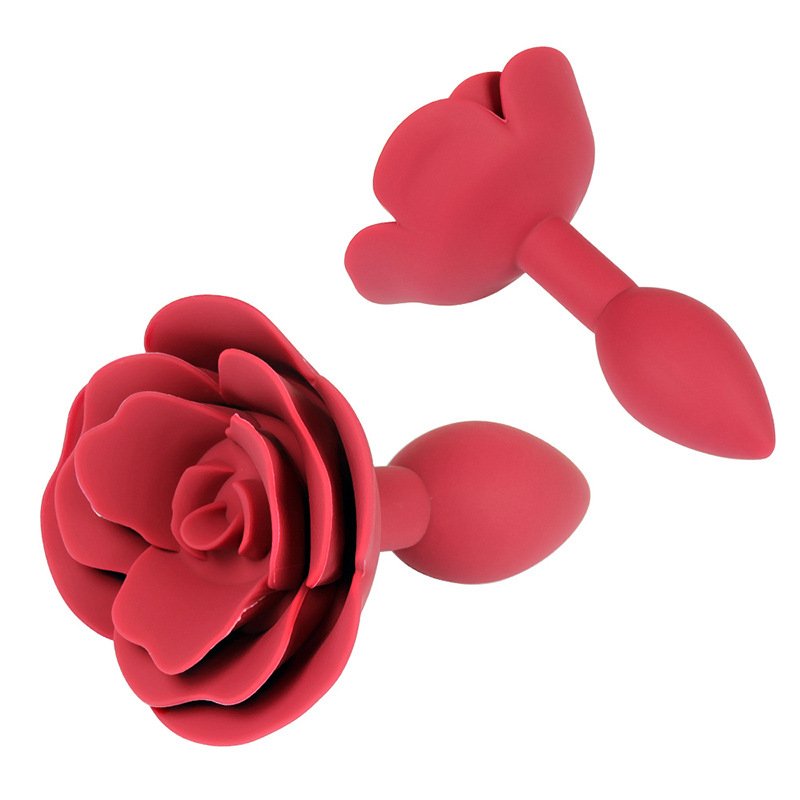 Silicone Butt Plug Rose Flower Adult Toy Rose Anal Plugs Sex Products