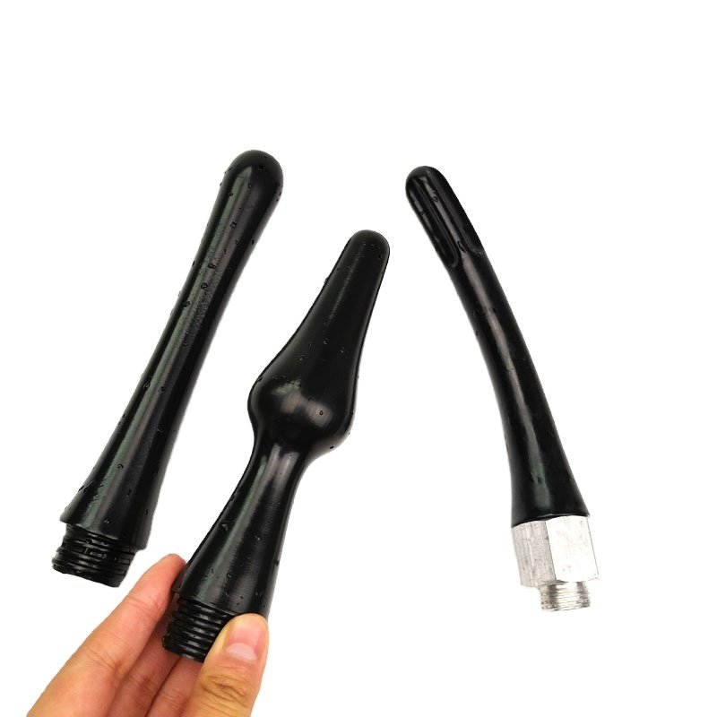 Black Soft PVC Shower Enema with 3 tips sax toys for man only girl