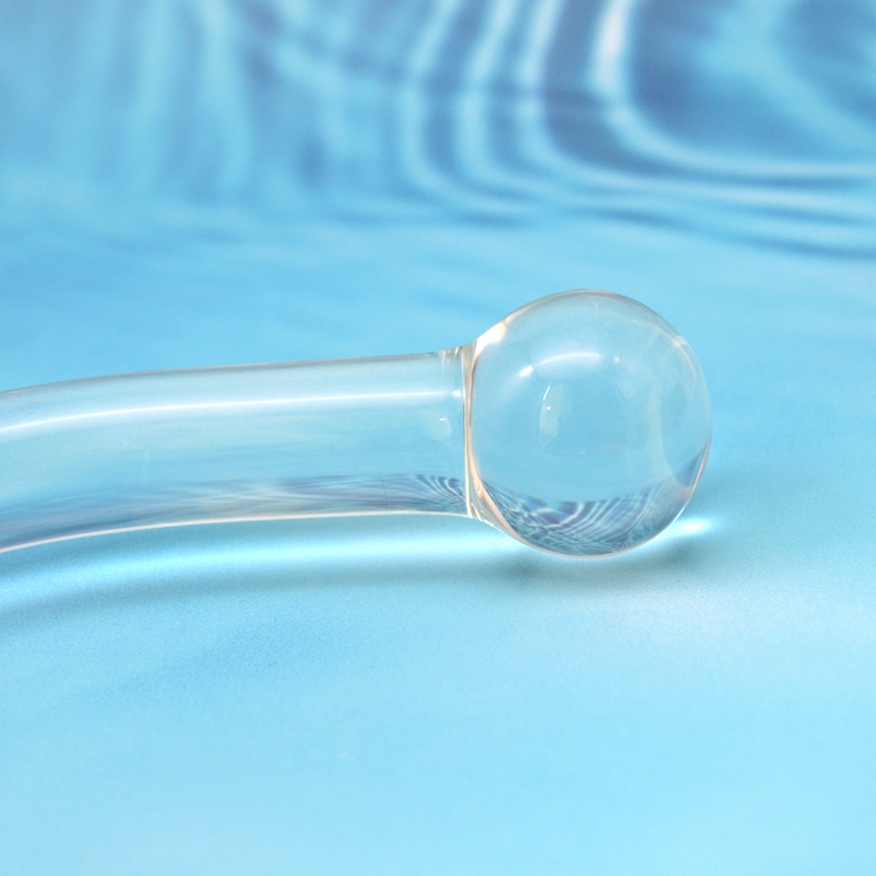 Crystal Sex Toys Glass Dildo Curved Yoni Wand Adult Anal Butt Plug Big Glass Dildo For Women Vagina Massage Wand Glass Wand