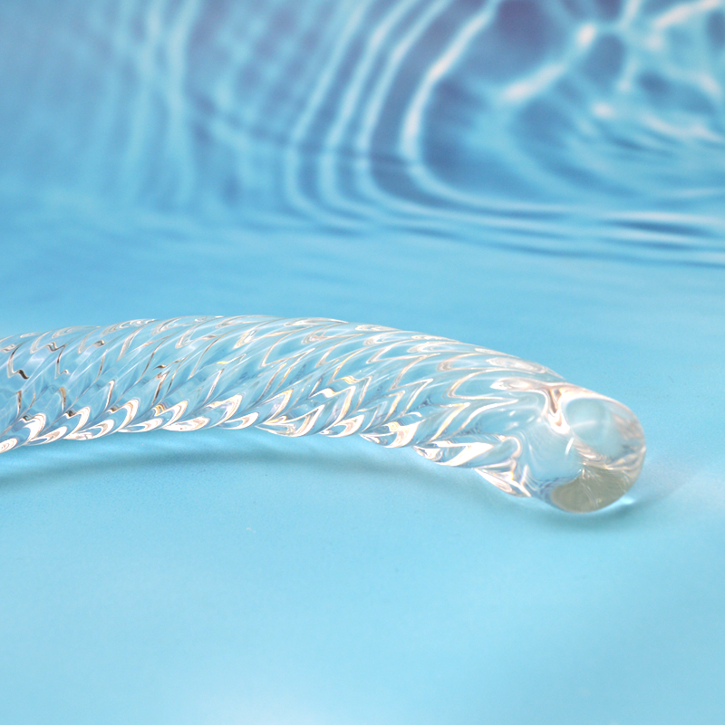 Crystal Sex Toys Glass Dildo Curved Yoni Wand Adult Anal Butt Plug Big Glass Dildo For Women Vagina Massage Wand Glass Wand