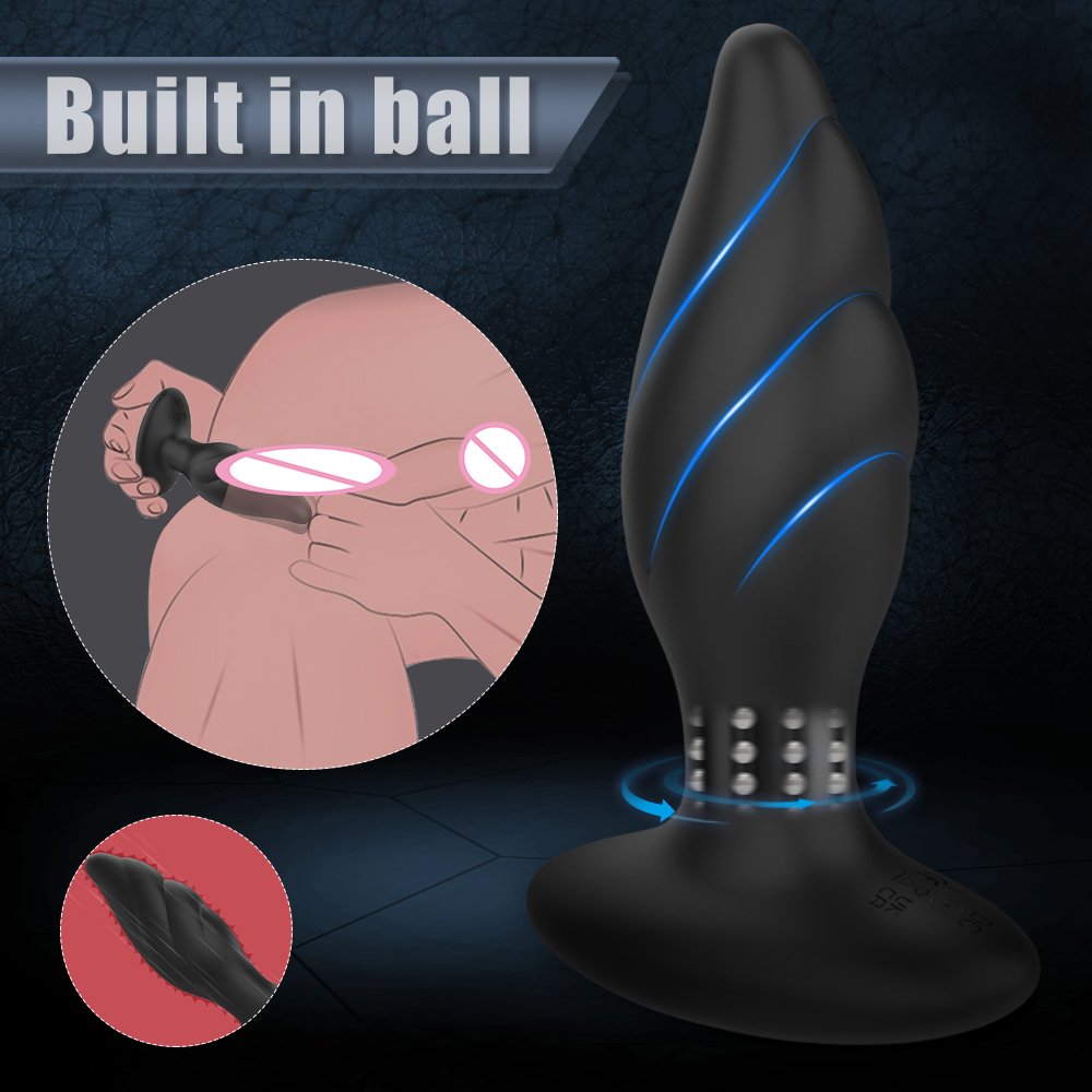 Men's Soft Silicone Remote Control Anal Dildo Shipping Adult Butt Plug Stainless Steel Material Anal Sex Toys