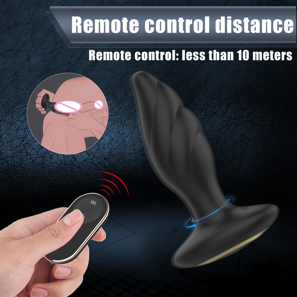 Men's Soft Silicone Remote Control Anal Dildo Shipping Adult Butt Plug Stainless Steel Material Anal Sex Toys