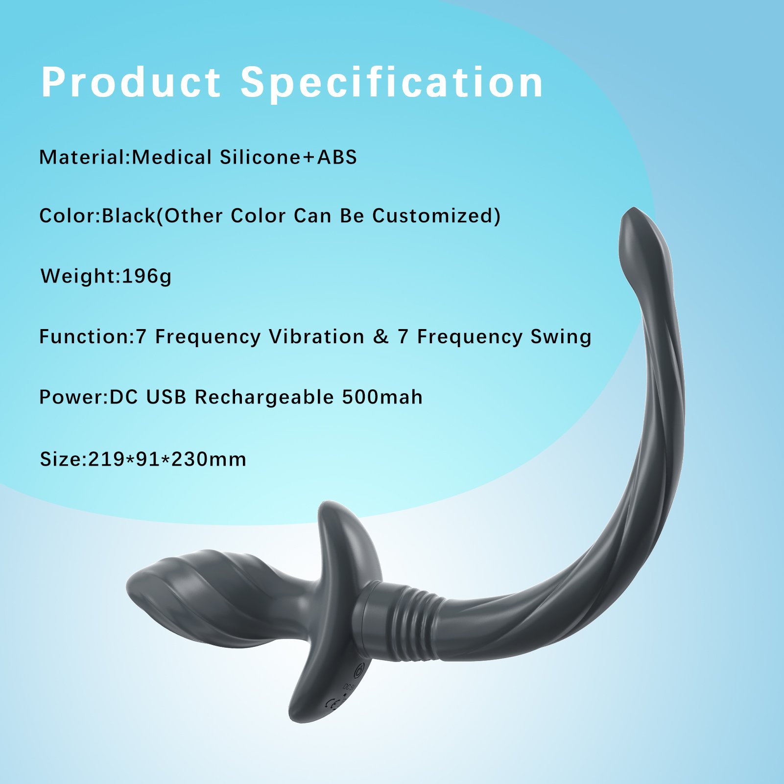 2022 New dog tail Anal Plug Butt Plug rechargeable Erotic Sex Toy For Man Women SM