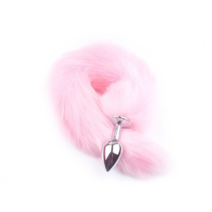 Couple Metal Feather Anal Toys Erotic Sexy Butt Plug Adult Fox Tail Butt Plug Sex Toys For Woman