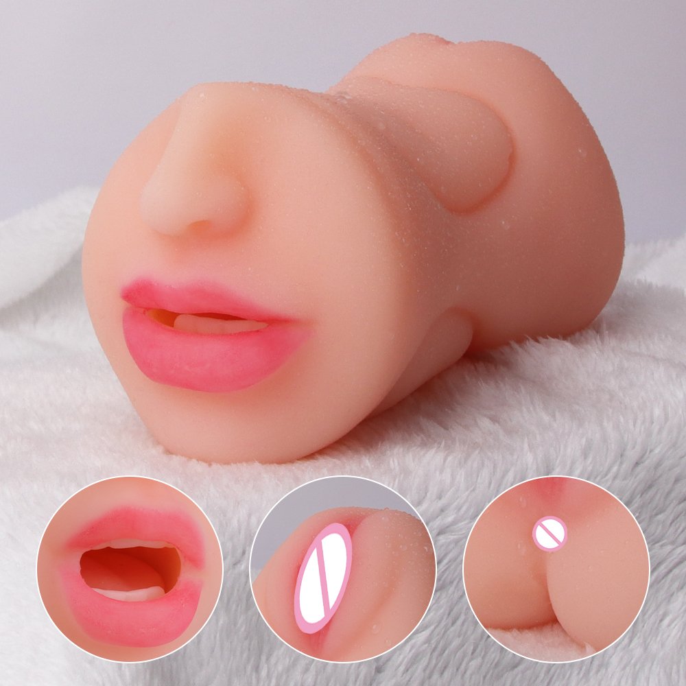 3 In 1 Masturbators Vagina Anal Oral Sexy Toys For Men Artificial Pussy Deep Throat Realistic Male Masturbation Adult Goods