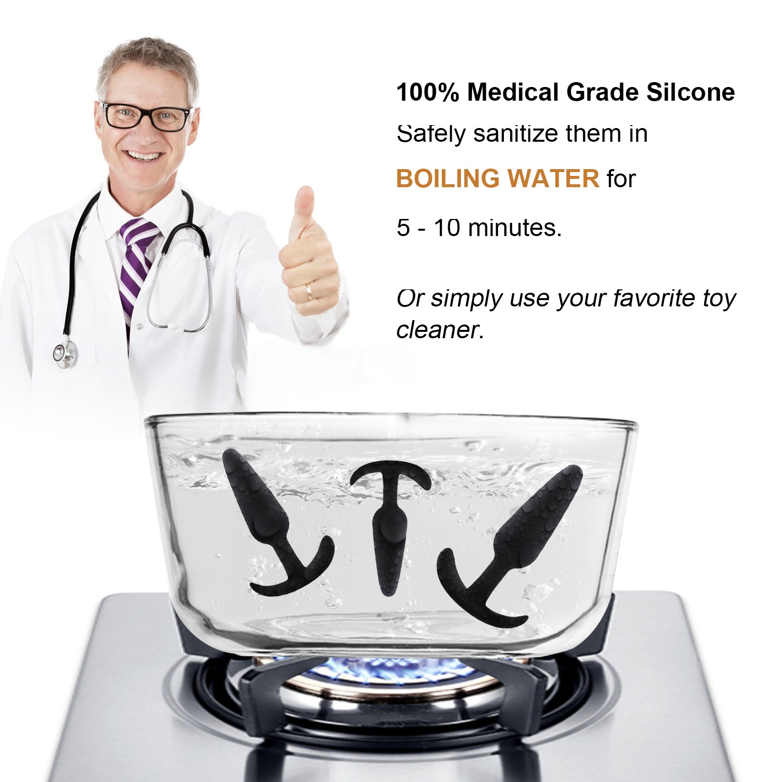 Sexbey brand custom big, small silicone butt plug tail sex toy store sex toy cone anal plug for same sex men and women
