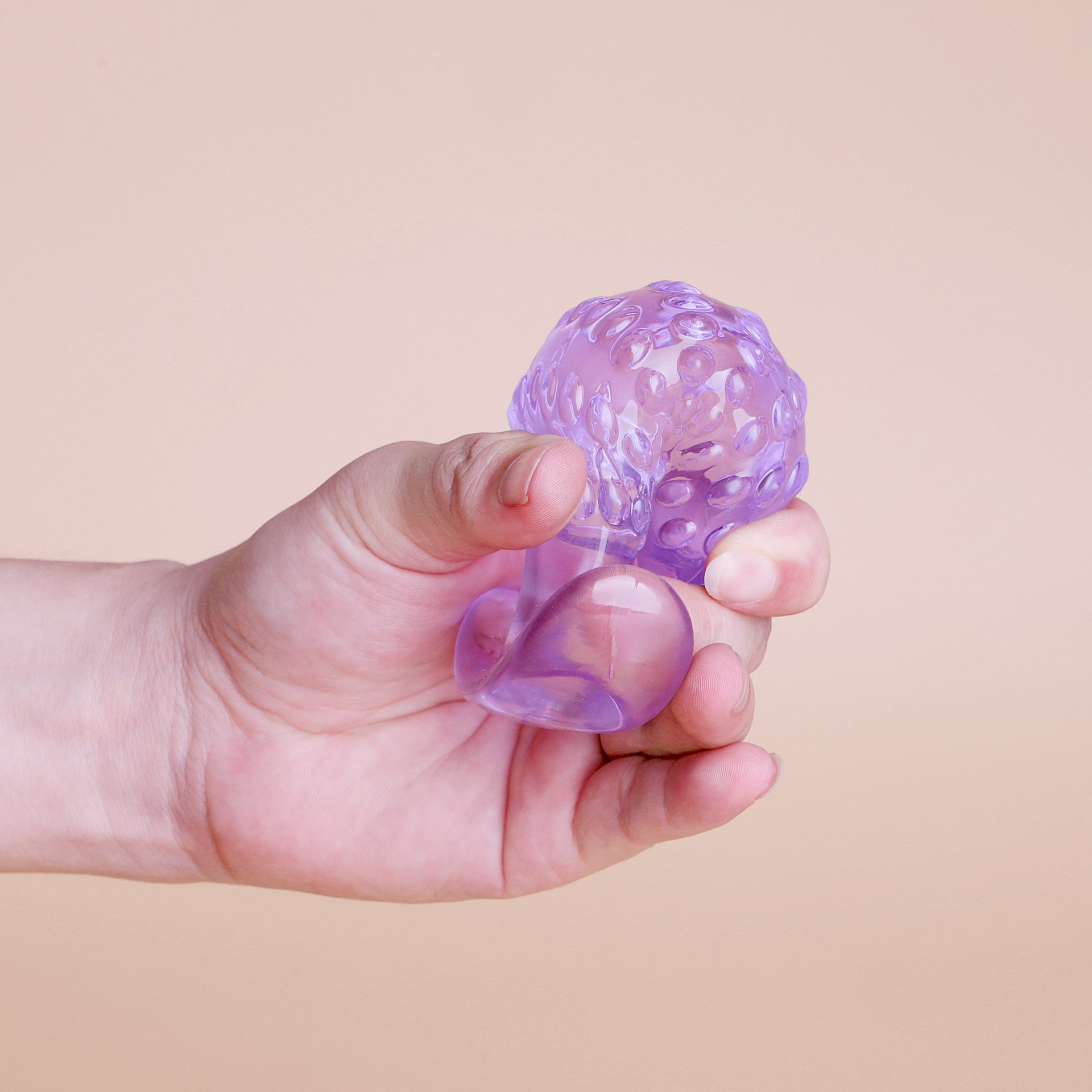Cross-Border Mini Transparent Purple Wearable Grainy Anal Plug Set Men and Women Anal Massager Masturbator High Quality Sex Toys
