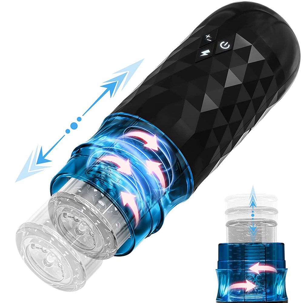 Factory Wholesale Thrusting Male Masturbator Telescopic Rotation Silicone Vagina Masturbation Sex Toys for Man Masturbation Toy