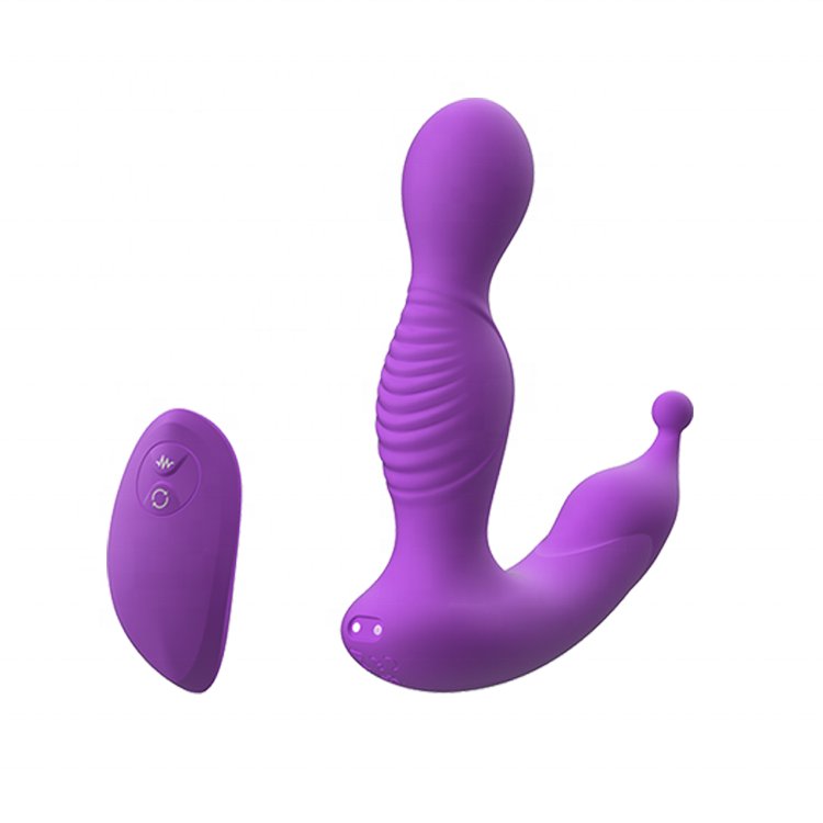 360 degree Rotating Anal Vibrator Prostate Massager with 10 Vibrating Rotation Butt Plug with Remote