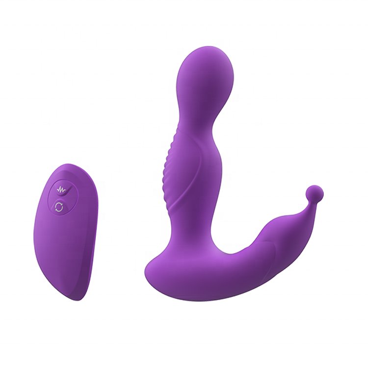 360 degree Rotating Anal Vibrator Prostate Massager with 10 Vibrating Rotation Butt Plug with Remote