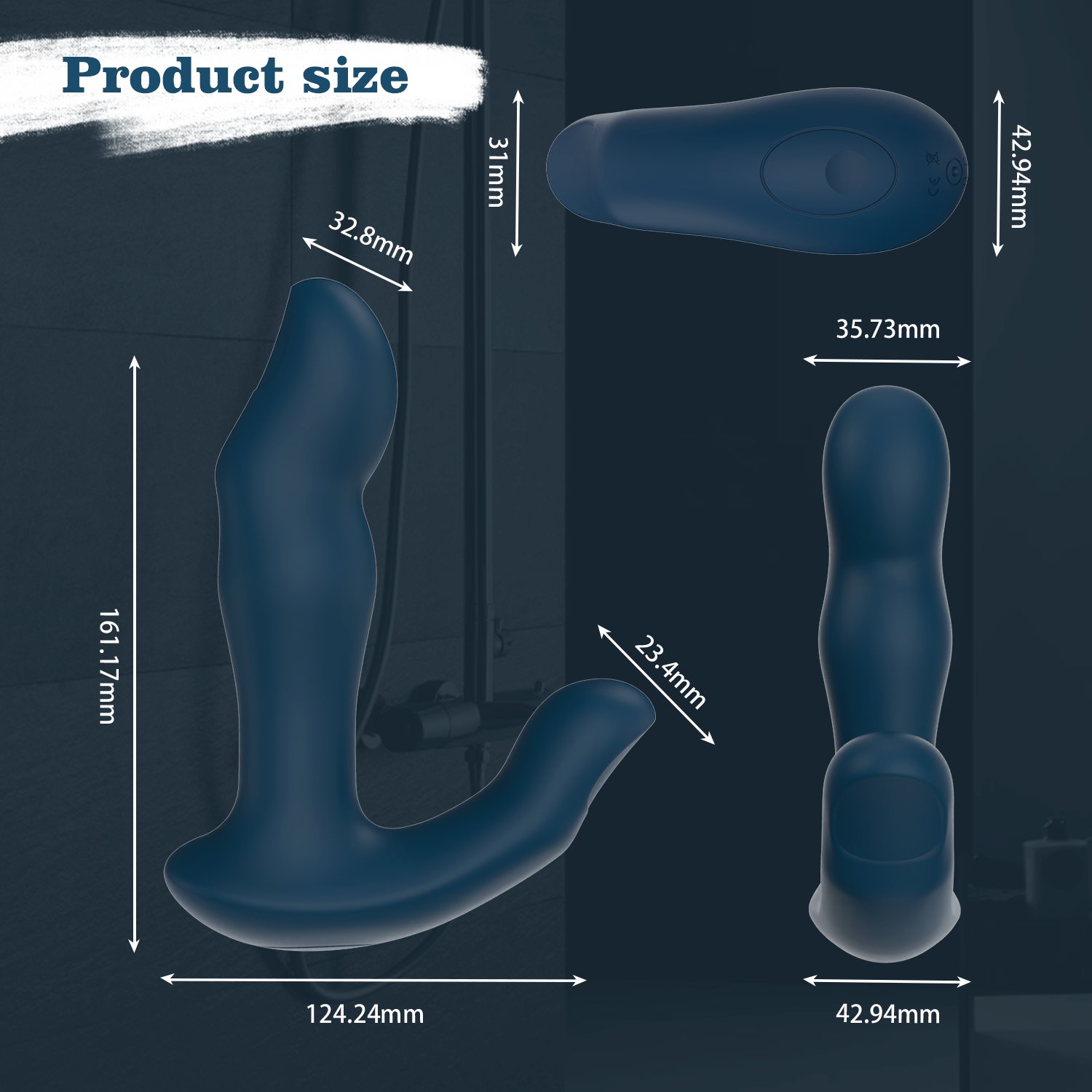 2 heads vibration powerful swaying silicone anal plug prostate massager anal male vibrator for men sex toys with remote control