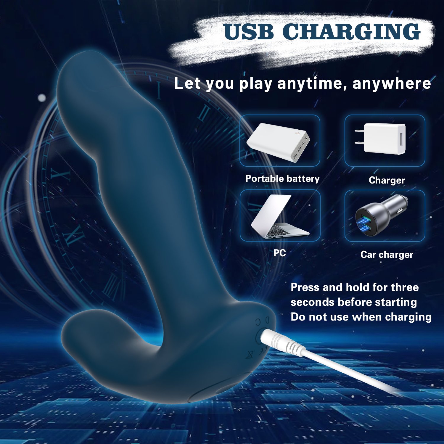 2 heads vibration powerful swaying silicone anal plug prostate massager anal male vibrator for men sex toys with remote control