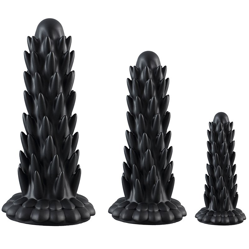 Multiple Color Luminous Silicone Spike Butt Plug
