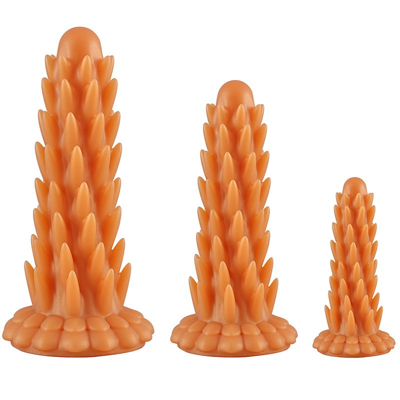 Multiple Color Luminous Silicone Spike Butt Plug