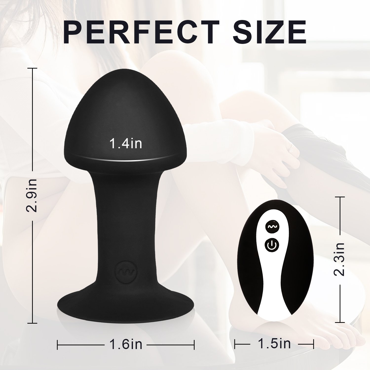 SEXBAY factory new silicone mushroom vibration anal plug remote USB charging couple same-sex male backyard massage