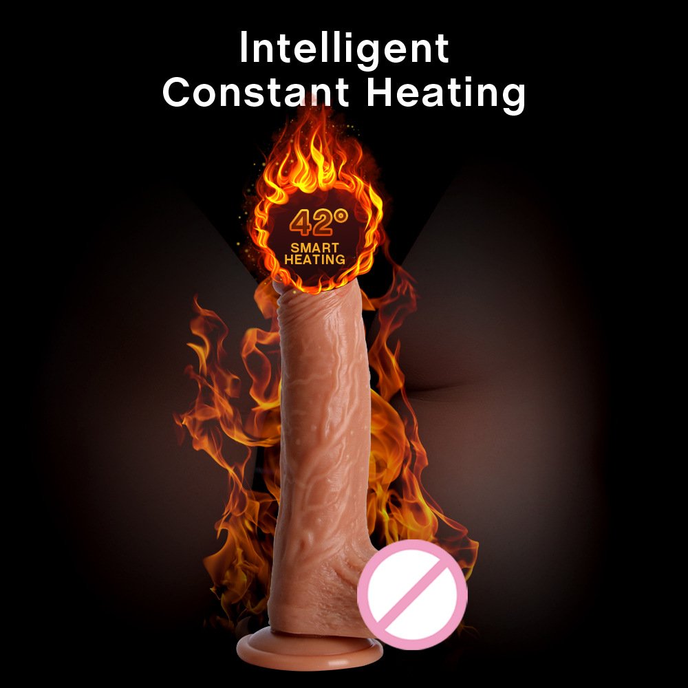 Super Strong Telescopic Heating Big Realistic Huge Silicone Dildo Thrusting Vibrator Sex Toys For Women Masturbation Xxl Dildos