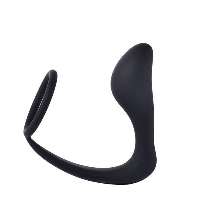Hotselling anal sex toy silicone anal butt plug prostate massager with cock ring for male