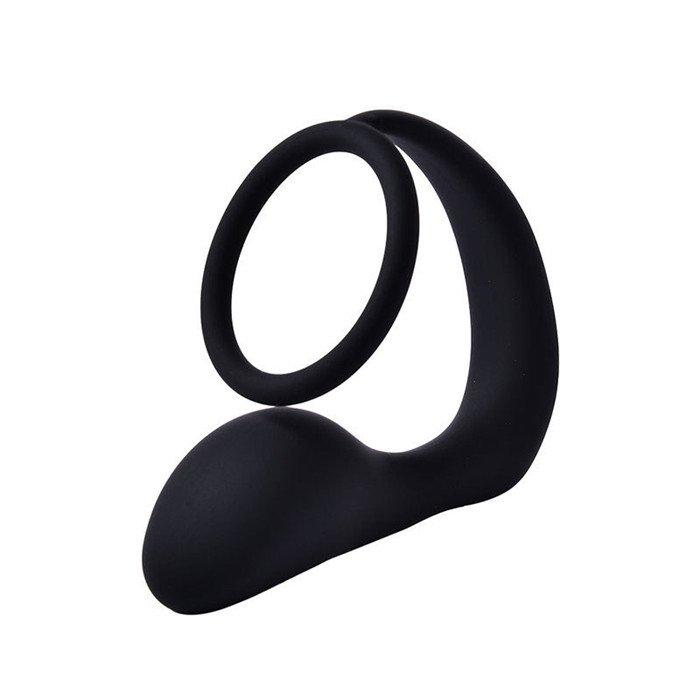 Hotselling anal sex toy silicone anal butt plug prostate massager with cock ring for male