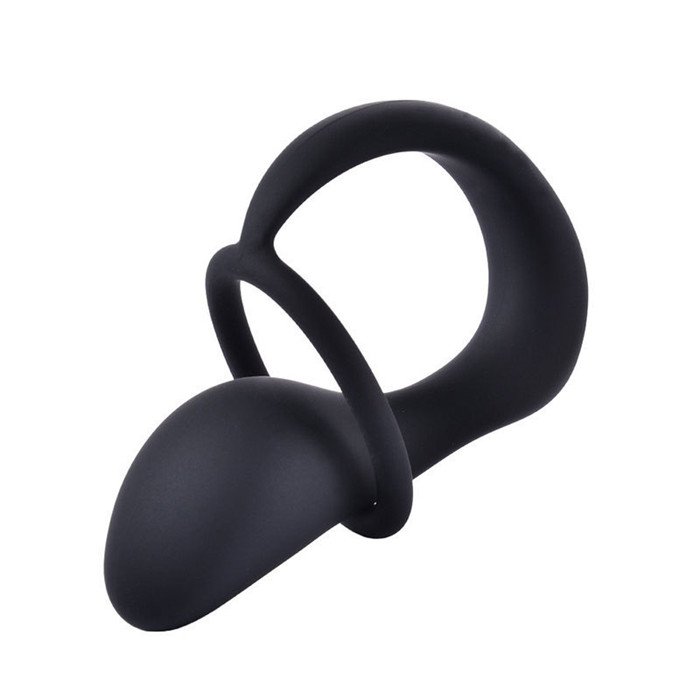 Hotselling anal sex toy silicone anal butt plug prostate massager with cock ring for male