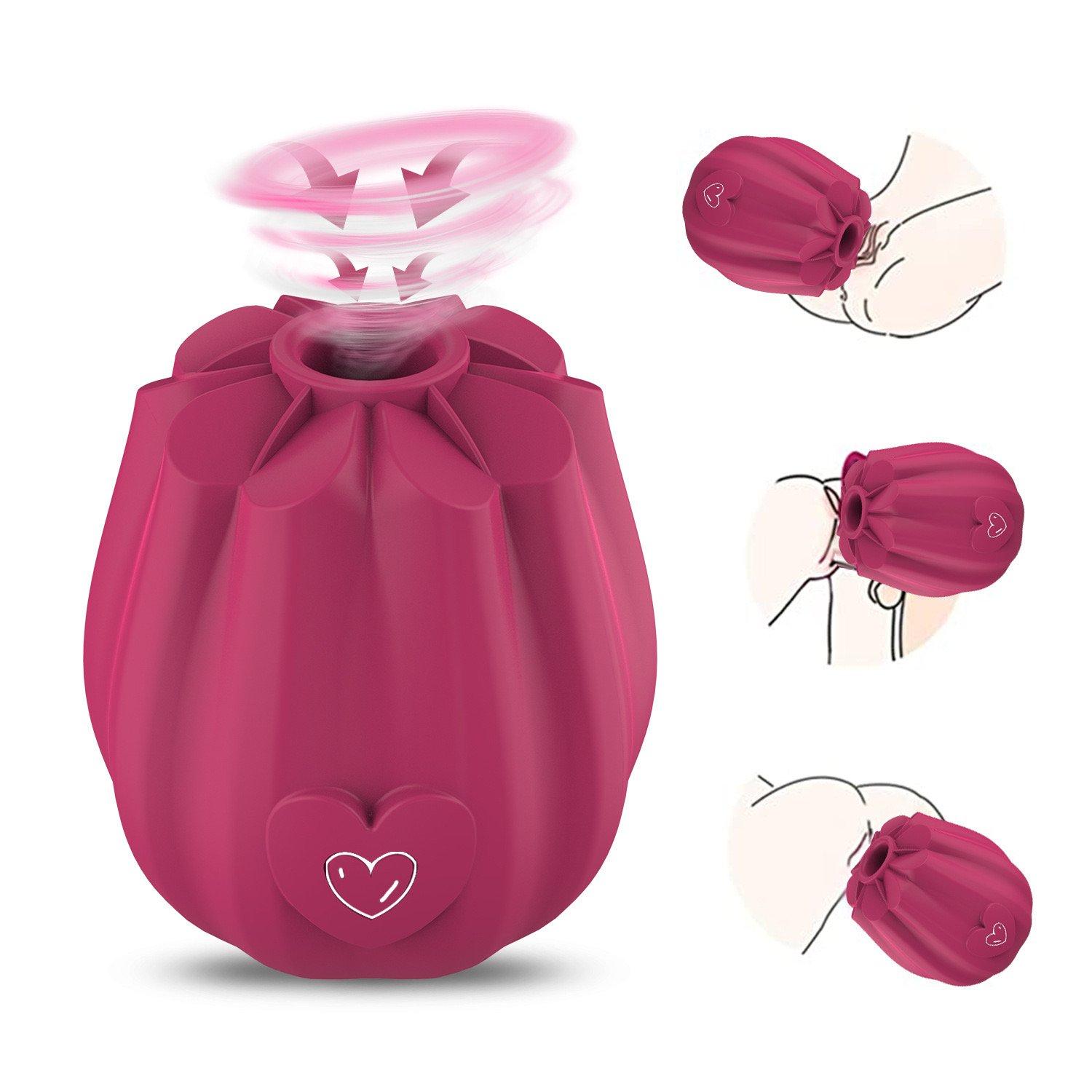 2024 New Four Colors Female Masturbators Nipple Clitoral SuckingTongue Vibrator Rose Flower Sex Toys Vibrador