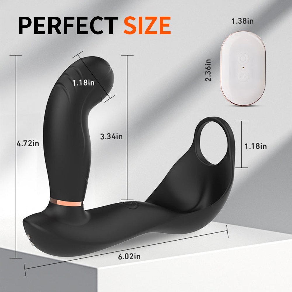 7 Modes Prostate Massager Cock Ring Custom Free Box Anal Vibrator Stimulator Sex Toys for Men