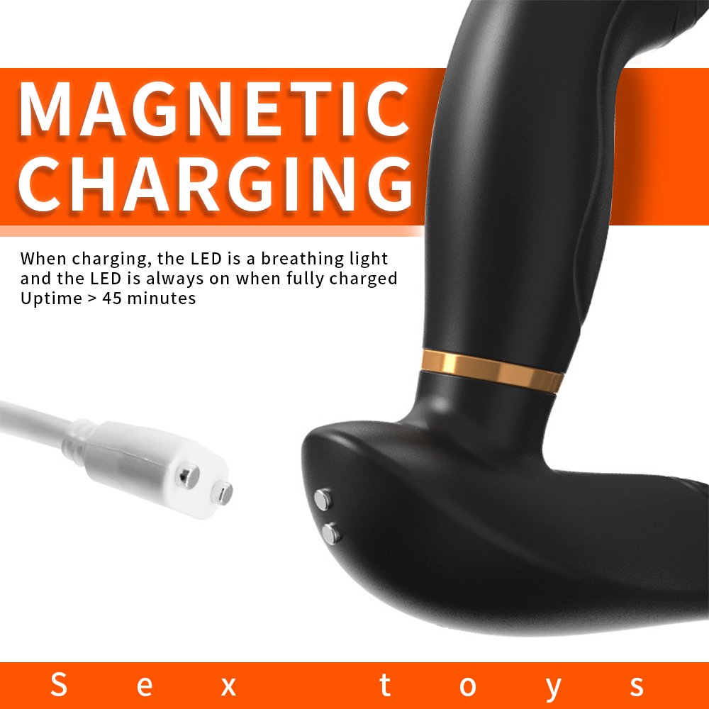 7 Modes Prostate Massager Cock Ring Custom Free Box Anal Vibrator Stimulator Sex Toys for Men