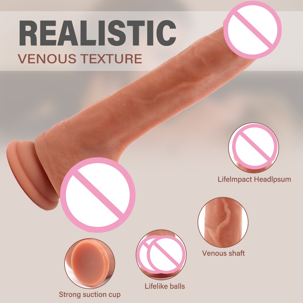 18+ Adults Skin Feeling Realistic Dildo Huge Soft Penis With Suction Cup Female Masturbator Cheap Anal Sex Toys For Women Orgasm