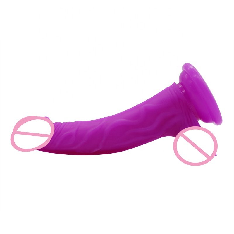 Hot Sale Soft Silicon Dildo Strap On Dildos With Suction Cup Full Silicone Dildo Sex Toy For Women