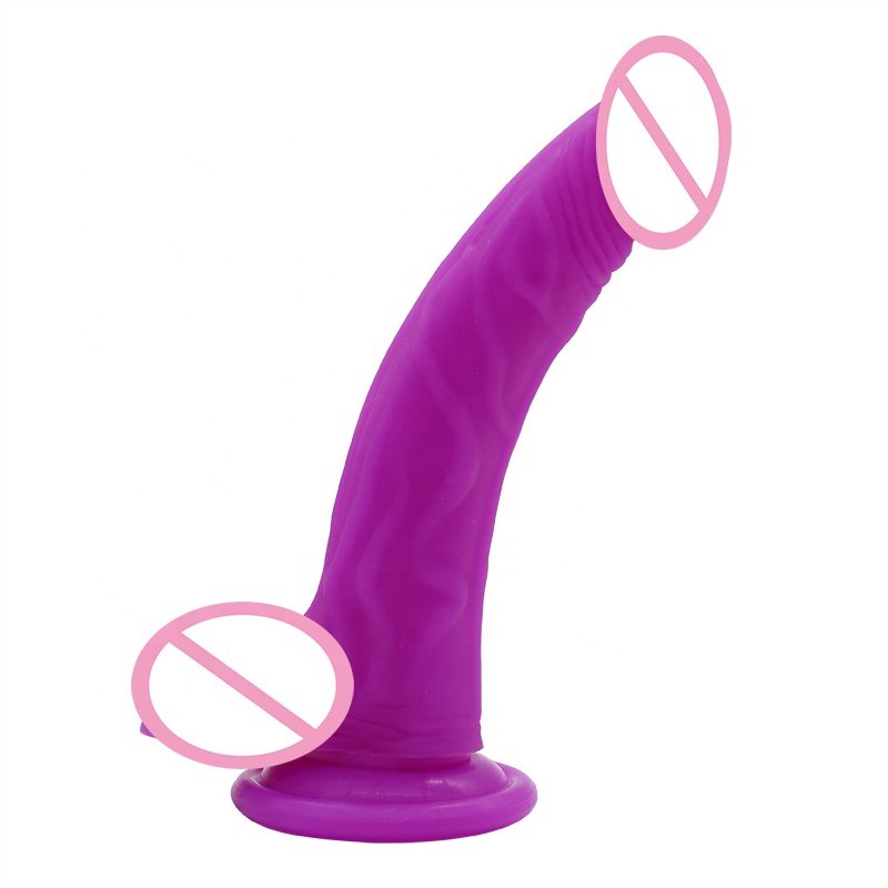 Hot Sale Soft Silicon Dildo Strap On Dildos With Suction Cup Full Silicone Dildo Sex Toy For Women