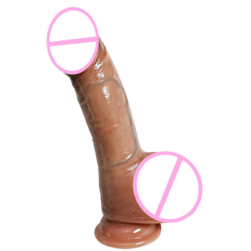 Large Brown PVC Dildo Adult Sex Product AV Stick Female Masturbation Penis Tool Shooting Simulation Tool