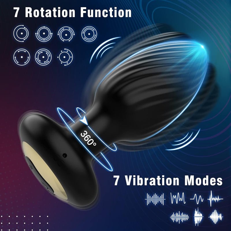 Hot Sale Wireless Remote Control Male Vibrating Prostate Massager Rotating Anal Vibrator Butt Plug Dilator Sex Toy For Women Men