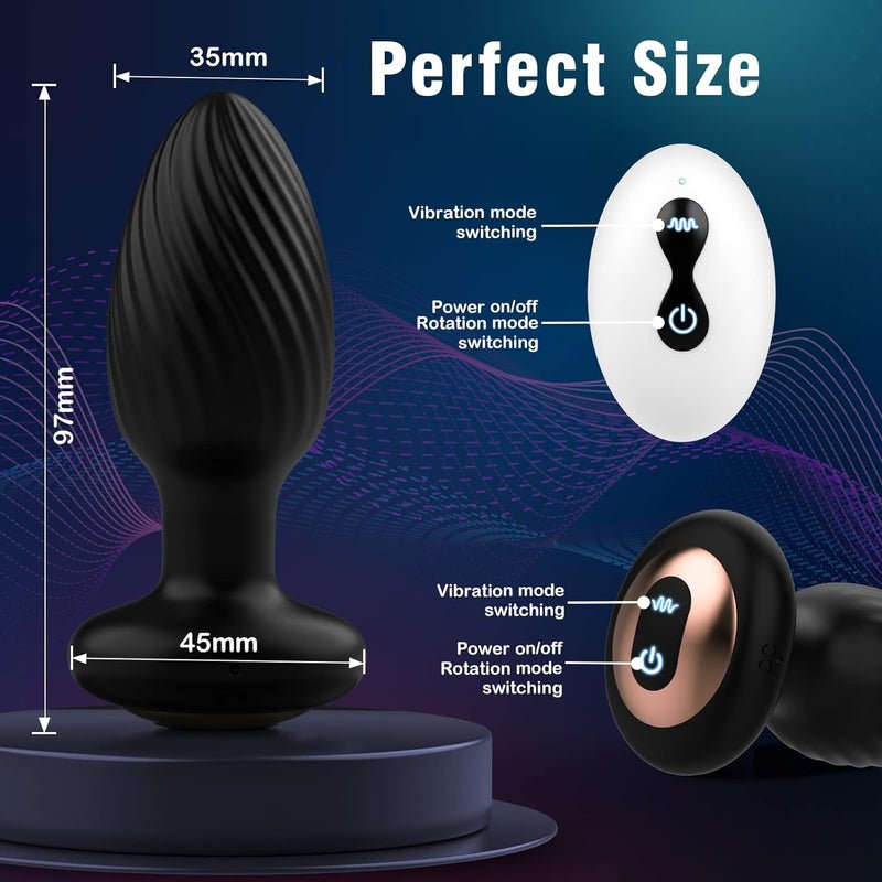 Hot Sale Wireless Remote Control Male Vibrating Prostate Massager Rotating Anal Vibrator Butt Plug Dilator Sex Toy For Women Men