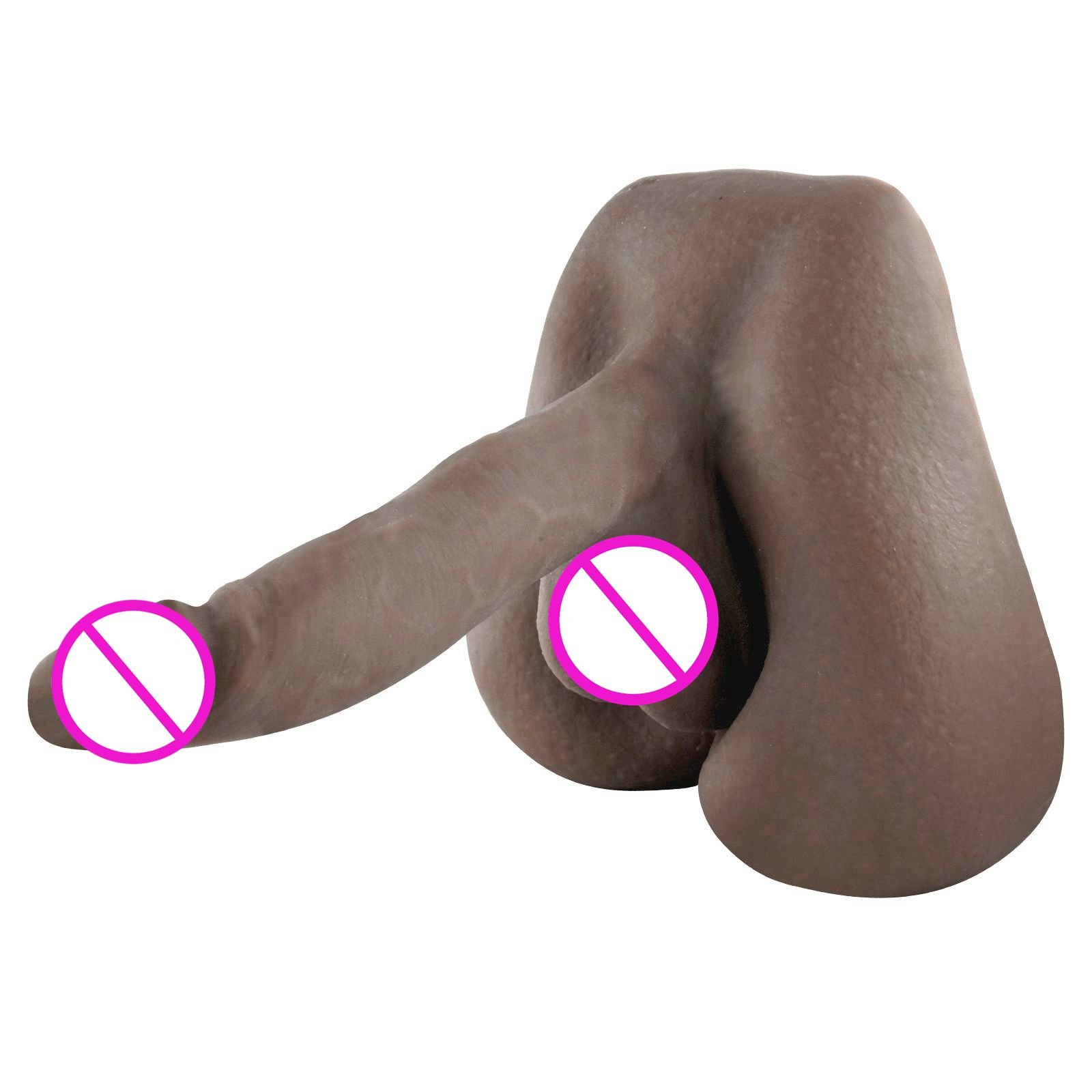 1.8Kg/3.9Lb Portable Realistic Silicone Mini Sex Doll Huge Dildo Vagina G-spot Stimulation Artificial Penis For Women Lesbian