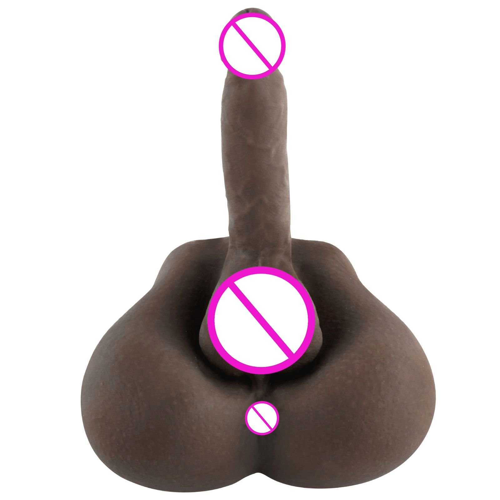 1.8Kg/3.9Lb Portable Realistic Silicone Mini Sex Doll Huge Dildo Vagina G-spot Stimulation Artificial Penis For Women Lesbian