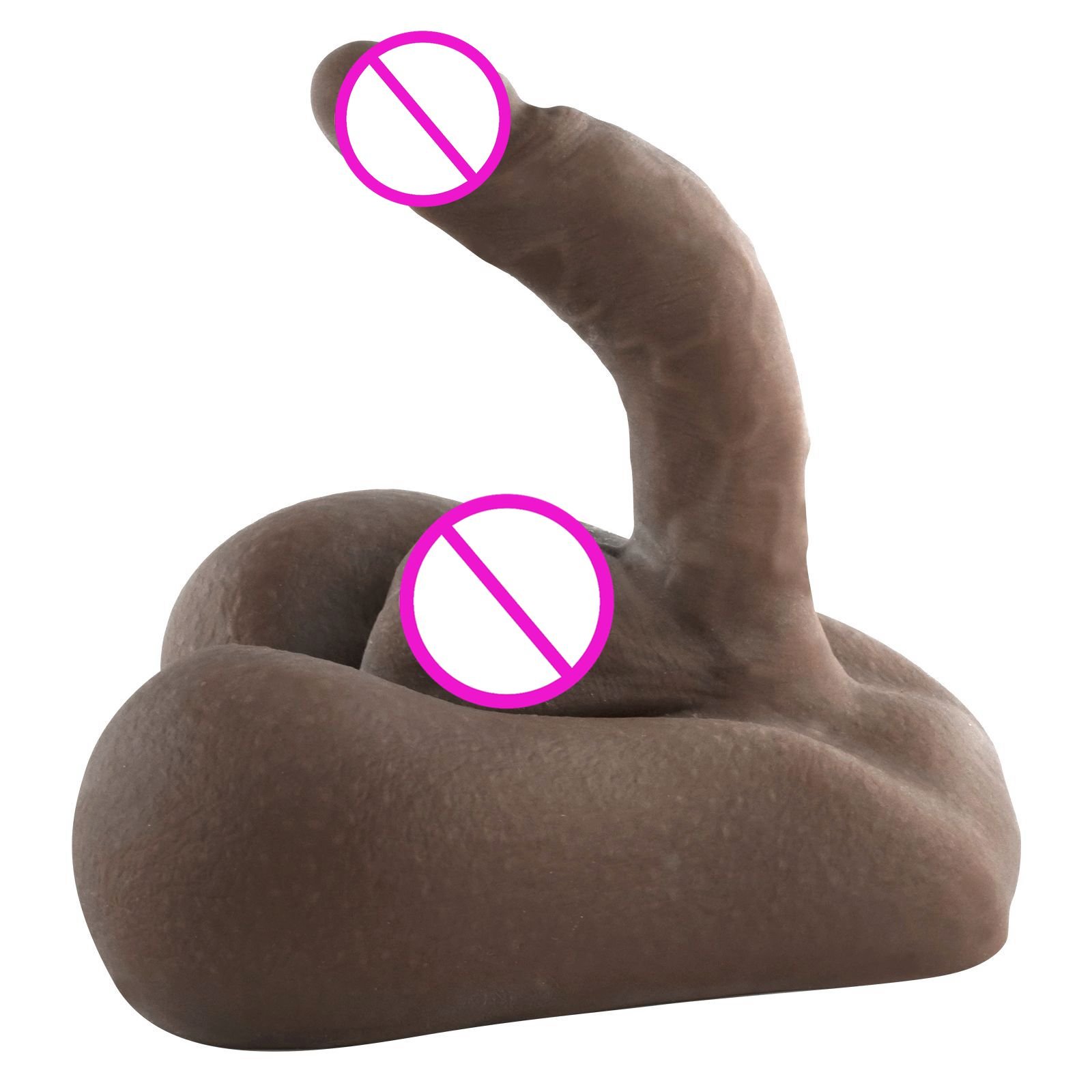 1.8Kg/3.9Lb Portable Realistic Silicone Mini Sex Doll Huge Dildo Vagina G-spot Stimulation Artificial Penis For Women Lesbian
