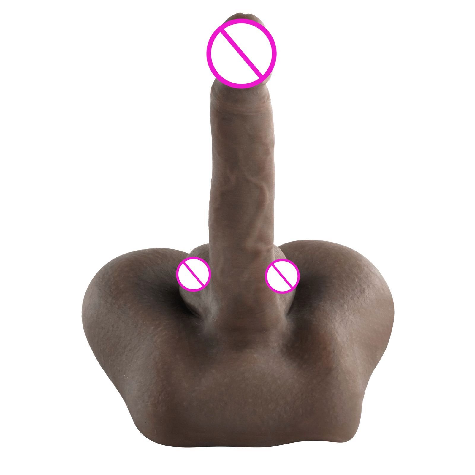 1.8Kg/3.9Lb Portable Realistic Silicone Mini Sex Doll Huge Dildo Vagina G-spot Stimulation Artificial Penis For Women Lesbian