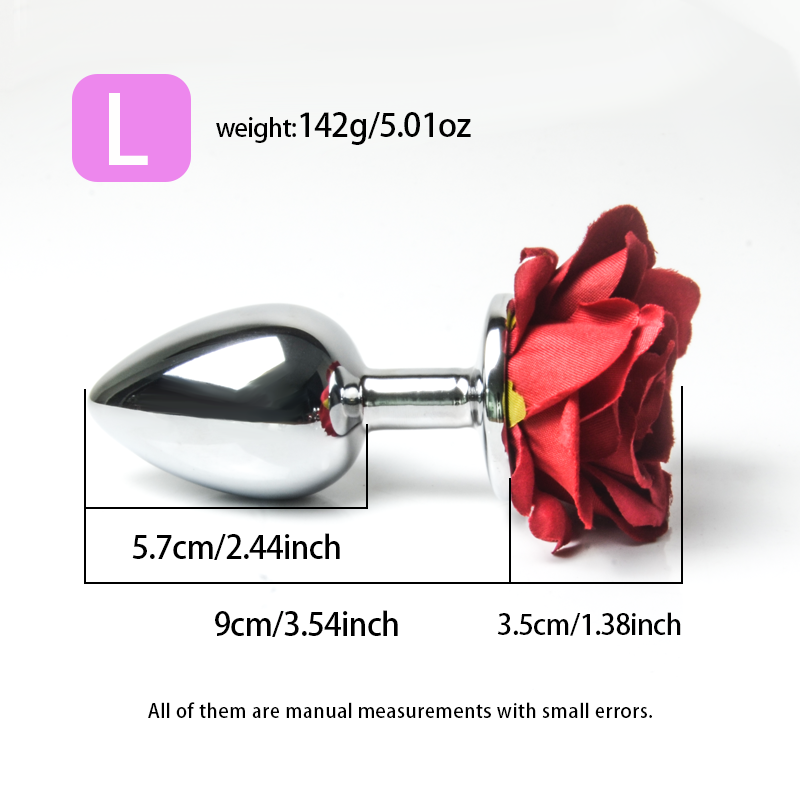 Three Models of Male and Female Universal Metal Roses Anal Dildos for Couples and SM