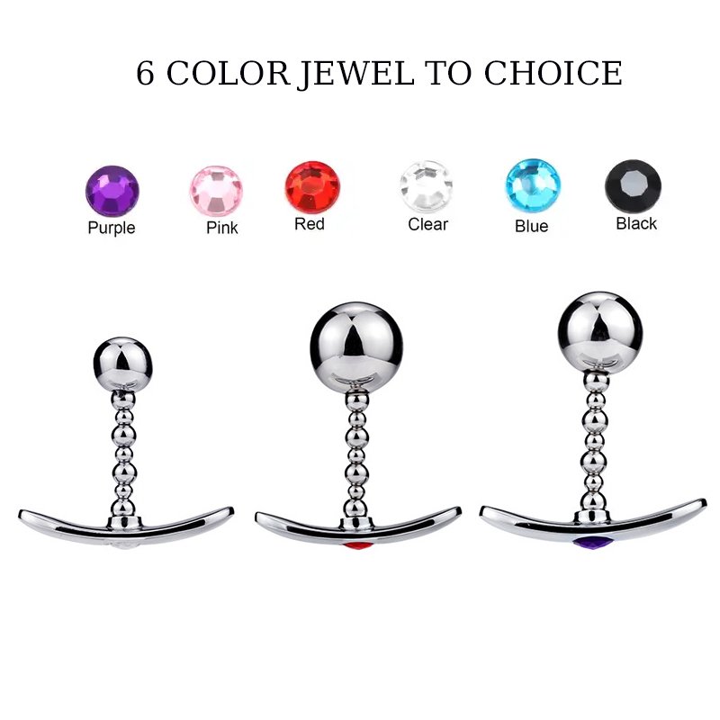 3 Sizes round Head Metal Anal Plug 6 Color Adult Butt Plug Sex Toys for Men and Women