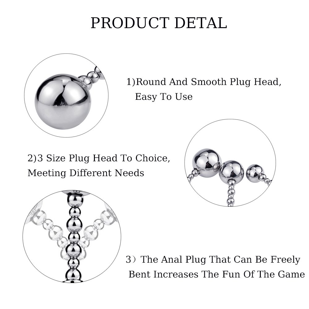 3 Sizes round Head Metal Anal Plug 6 Color Adult Butt Plug Sex Toys for Men and Women