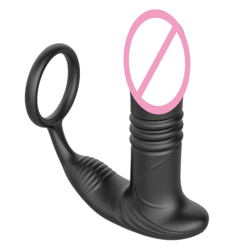 Wholesale Electric Male Vibrating Ring Sex Vibrator Rotating Shock Prostate Massager Anal Butt Plug Cock Ring Sex Toy For Men