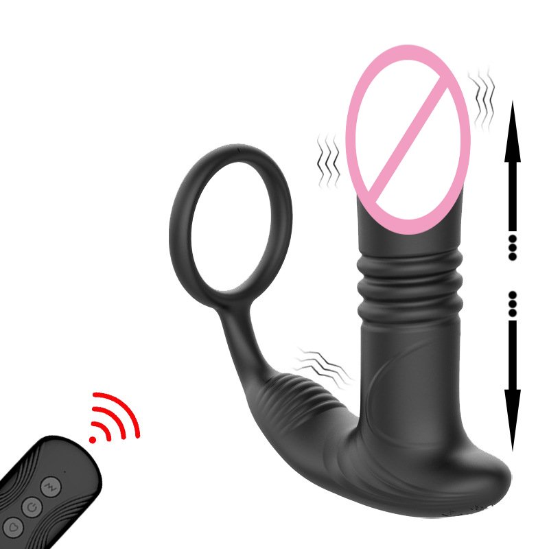 Wholesale Electric Male Vibrating Ring Sex Vibrator Rotating Shock Prostate Massager Anal Butt Plug Cock Ring Sex Toy For Men