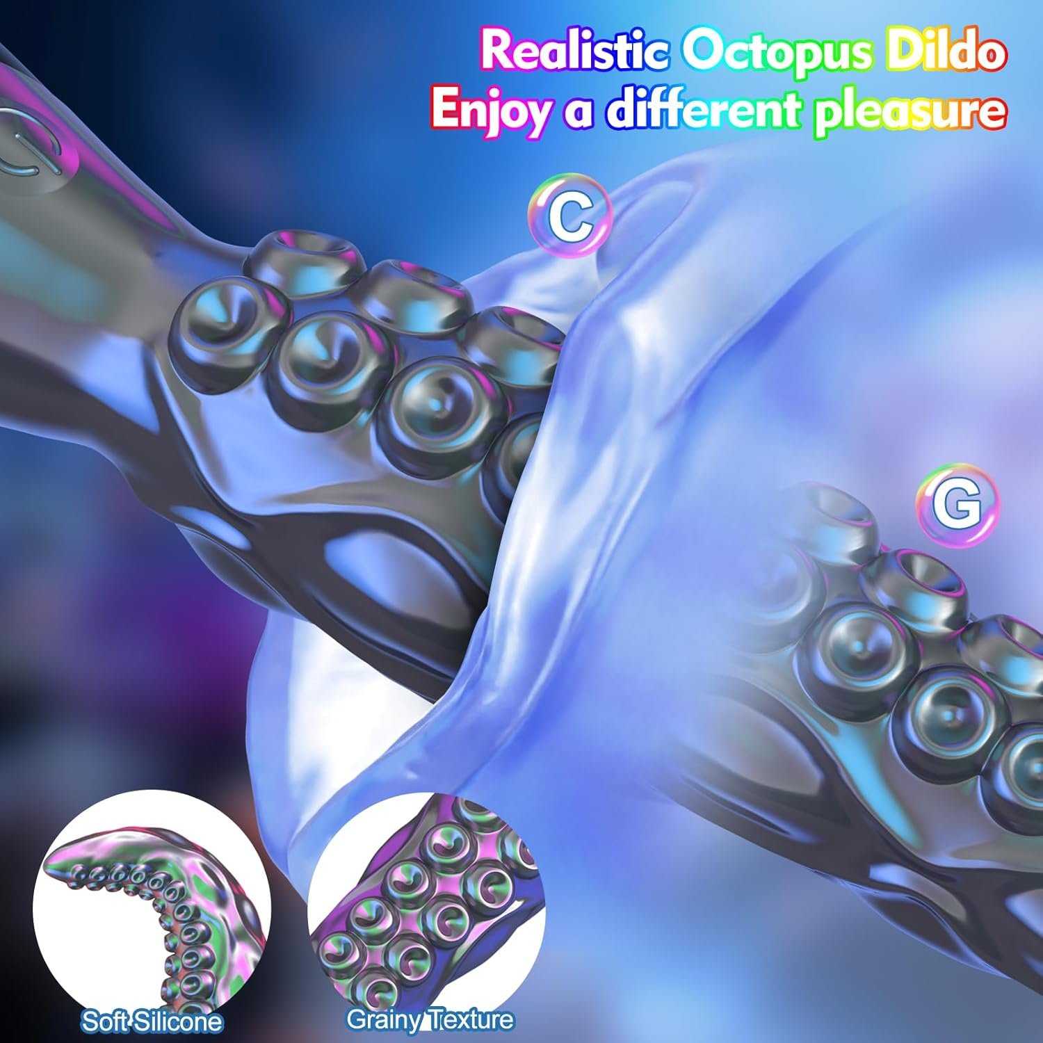 10.7" Vibrating Realistic Monster G-Spot Dildo LED Display Octopus Tentacle Clitoral Vibrator Anal Vagina Stimulation